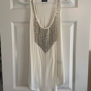 NWOT Venus Size Medium White Sequined Top